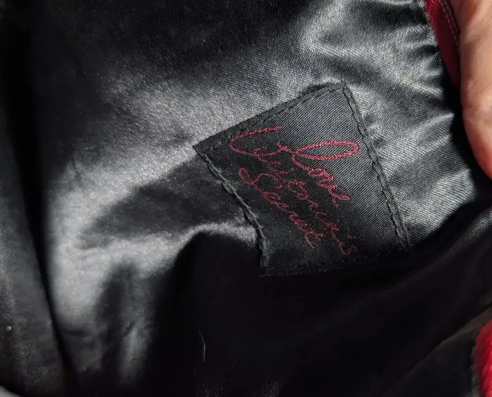 Victoria's Secret Red Patent Vinyl Embossed Logo Satchel Handbag